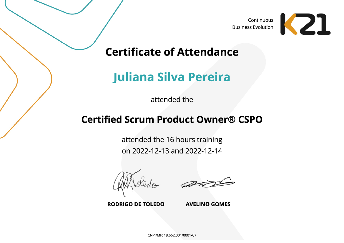 Certificado K21